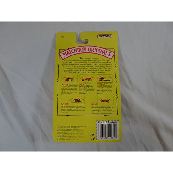 Vintage 1993 Matchbox Originals A Moko Lesney - Picture 2 of 2